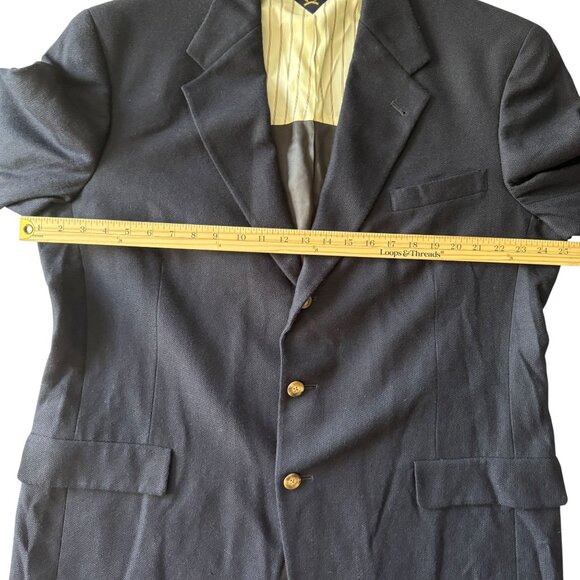 Vintage Tommy Hilfiger Mens Navy Blazer 46L Made In USA Classic Tailored Jacket - Picture 9 of 14